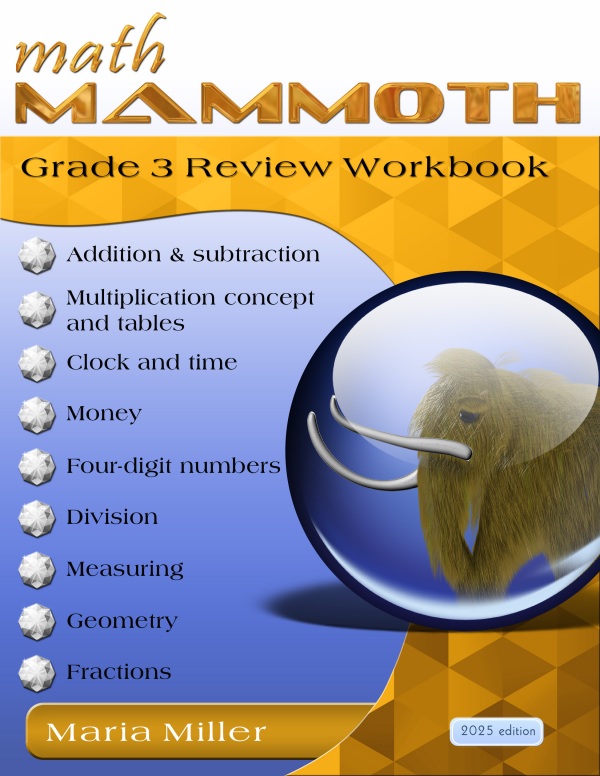 cover for Math Mammoth Grade 3 Review Workbook